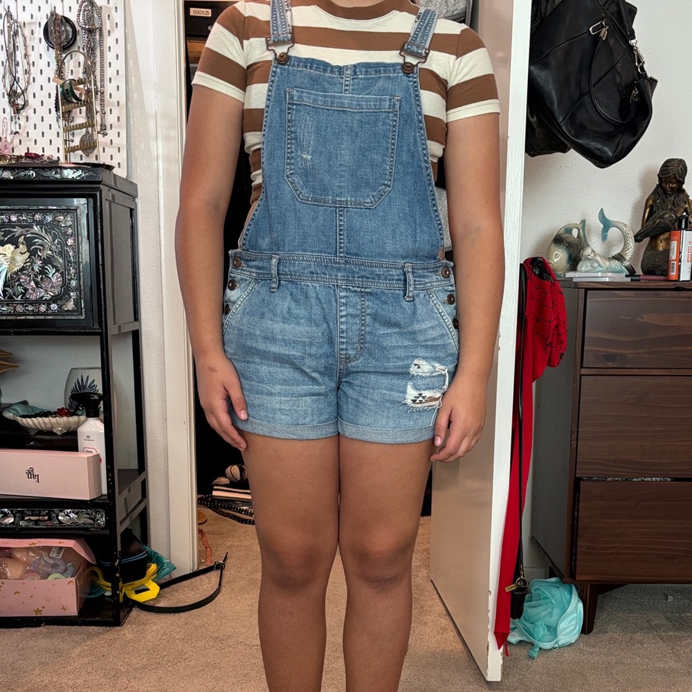 Forever 21 Blue Denim Overalls